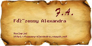 Füzessy Alexandra névjegykártya