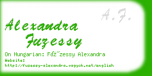 alexandra fuzessy business card